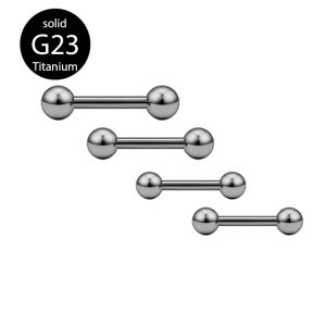 G23 Titanium 6mm Lip Nail Rod Ball Tongue Nail Flat Bottom Rod Ear Nail Titanium Alloy Body Piercing Jewelry