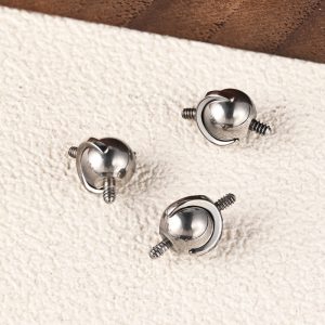 F136 Titanium Alloy Bidirectional Movable Adapter Ball Ear Bone Nail Deconstruction Ear Bridge Connector Puncture Jewelry
