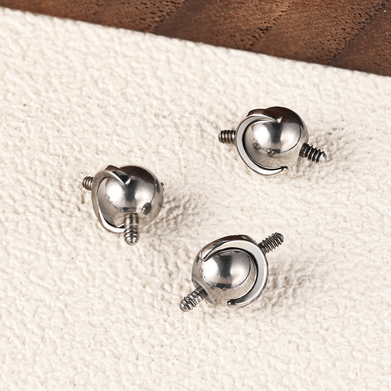 F136 Titanium Alloy Bidirectional Movable Adapter Ball Ear Bone Nail Deconstruction Ear Bridge Connector Puncture Jewelry - Image 2