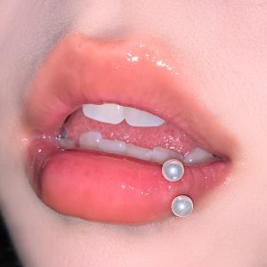 Acrylic Pearl Lip Ring 316L Surgical Steel Titanium Horseshoe Septum Nose Hoop C- Ring for Hot Girl Piercing Jewelry