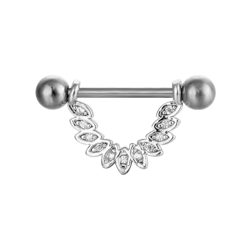 Gold Wing Micro-Inlay CZ Stainless Steel Belly Button Ring Geometric Navel Piercing Jewelry Wholesale - Image 4