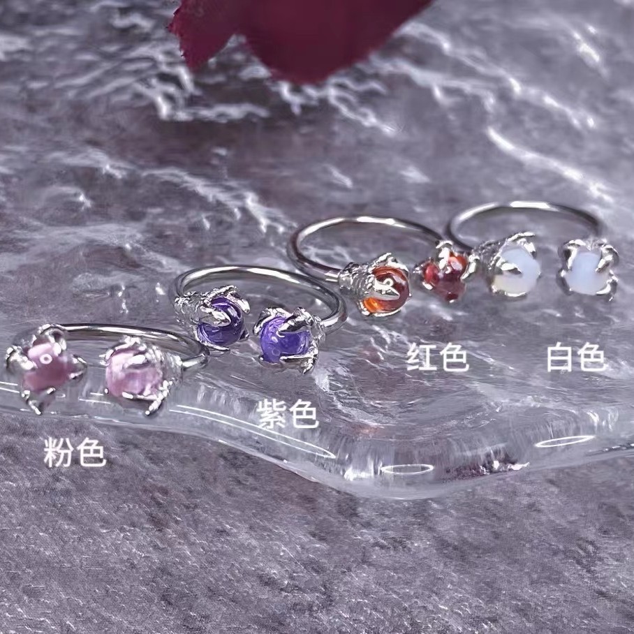 Sweet Cool Dragon Heart Lip Ring - 12mm 316L Surgical Steel Horseshoe Ring for Lip Piercing - Punk Style Replacement Nail - Purple - Image 4