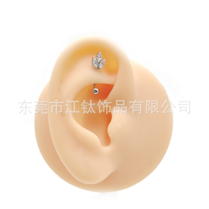 G23 Titanium Rook Piercing Jewelry Animal Moon Star Eyebrow Nail ASTM F136 Titanium Alloy Body Piercing - Image 2