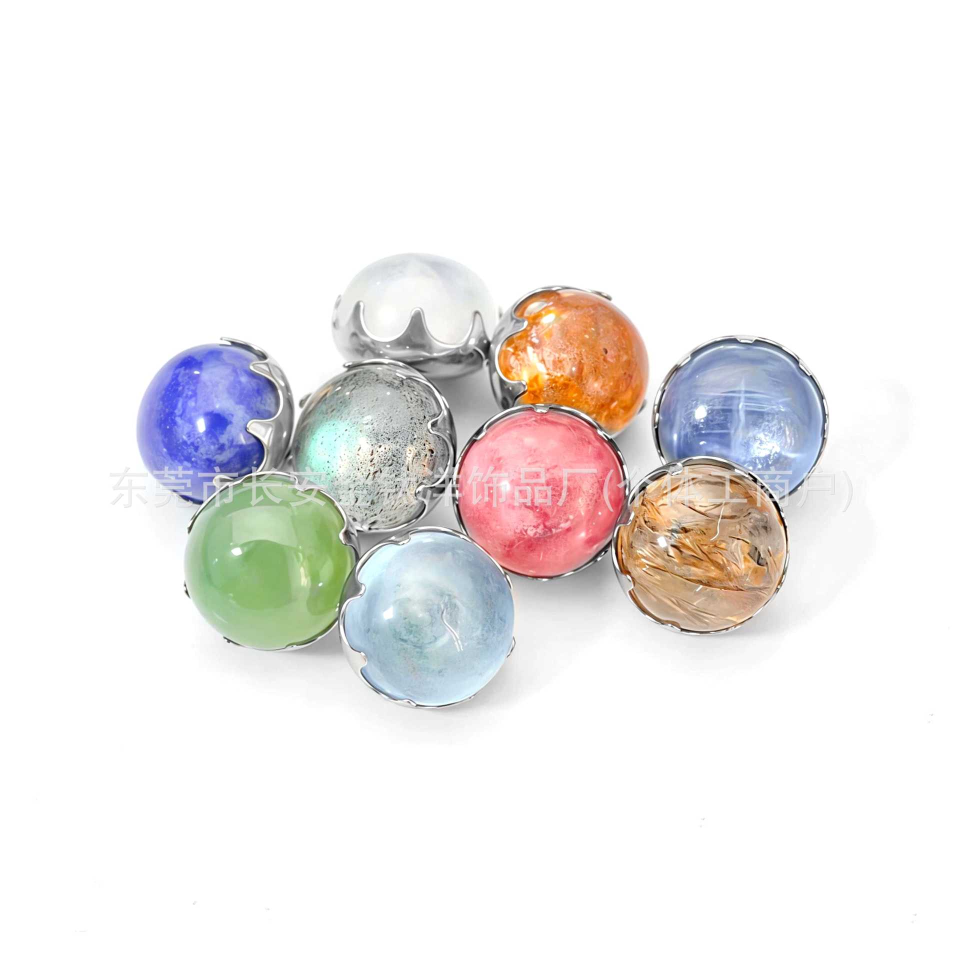 F136 Titanium Serrated Edge Natural Stone Flat-Bottom Lip Stud Tongue Earring - G23 Titanium Alloy Body Jewelry - Image 5