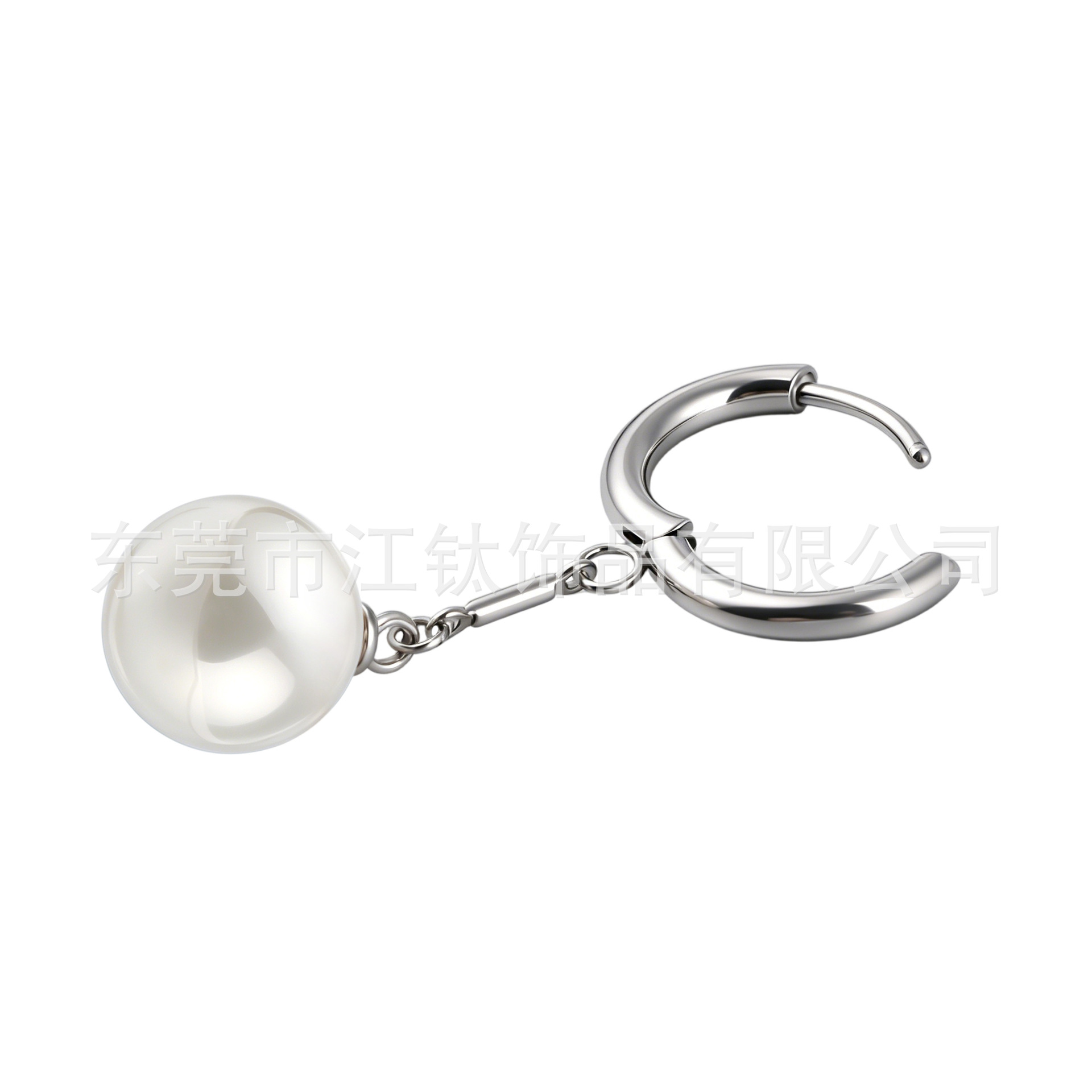 G23 Titanium French-Style High-End Pearl Ear Cuff Earring - Simple Hoop for Women Men - Image 5