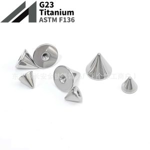 F136 Titanium Pointed Cone Thread Devil Nail Earrings Lip Nail Eyebrow Nail Ear Wheel Nail G23 Titanium Alloy Body Piercing Jewelry
