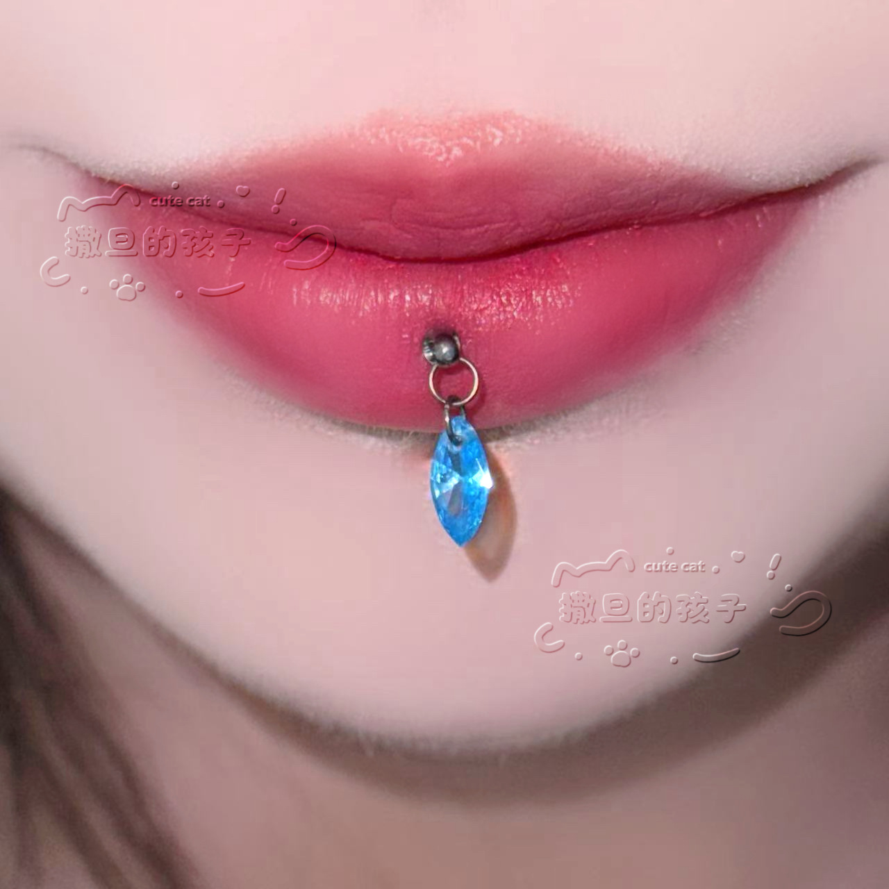 Satan's Child Dream Traveler F136 Titanium Lip Piercing Labret Stud Lip Ring Ear Bone Piercing - Image 2