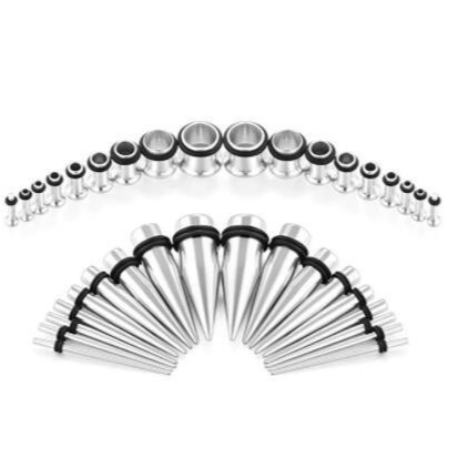 36-Piece Stainless Steel Cone Auricle Piercing Jewelry Set, Pointed Cone Earrings for Men Women - Image 3