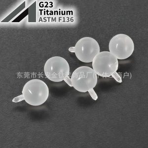 New Transparent Acrylic Round Ball Head Invisible Ear Studs, Lip Studs, Tongue Studs, Ear Bone Studs, Body Piercing Jewelry