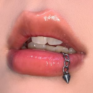 Chain Lip Stud Externally Threaded Titanium Steel Straight Nail Lip Piercing Jewelry with Ball End Wholesale