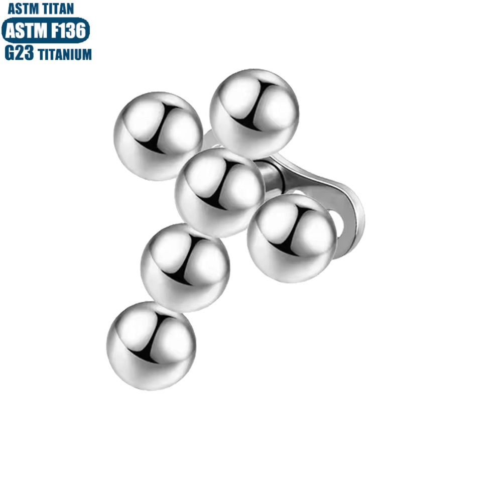 F136 Titanium Alloy Buried Nail with Internal Thread Zircon Claw Skin Implant Jewelry for Men Women - Image 2