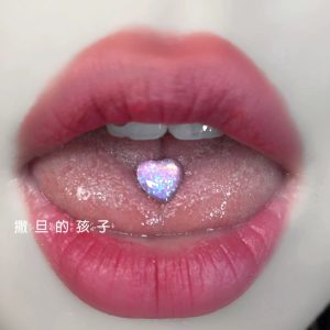 Satan's Child Green Titanium Steel Tongue Ring 14G Tongue Piercing Jewelry Sweet Cool Spice Girl