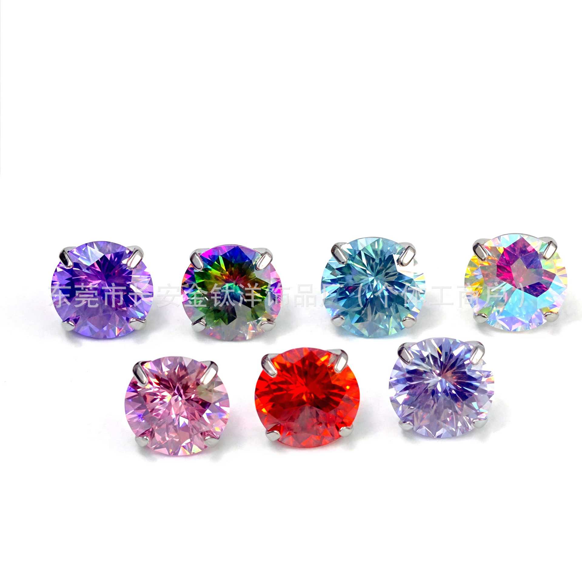 F136 Titanium Round Bottom General Cut Zircon Lip Labret Stud Nose Nail Ear Bone Nail G23 Titanium Alloy Body Piercing Jewelry 6mm - Image 4