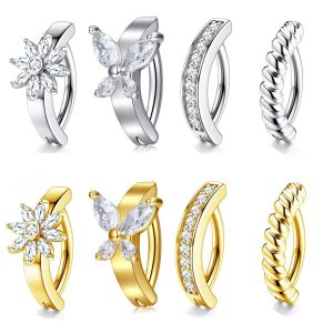 Sunflower Belly Button Ring CZ Zircon Style Heart Shape Navel Piercing Jewelry Gold Copper Wholesale