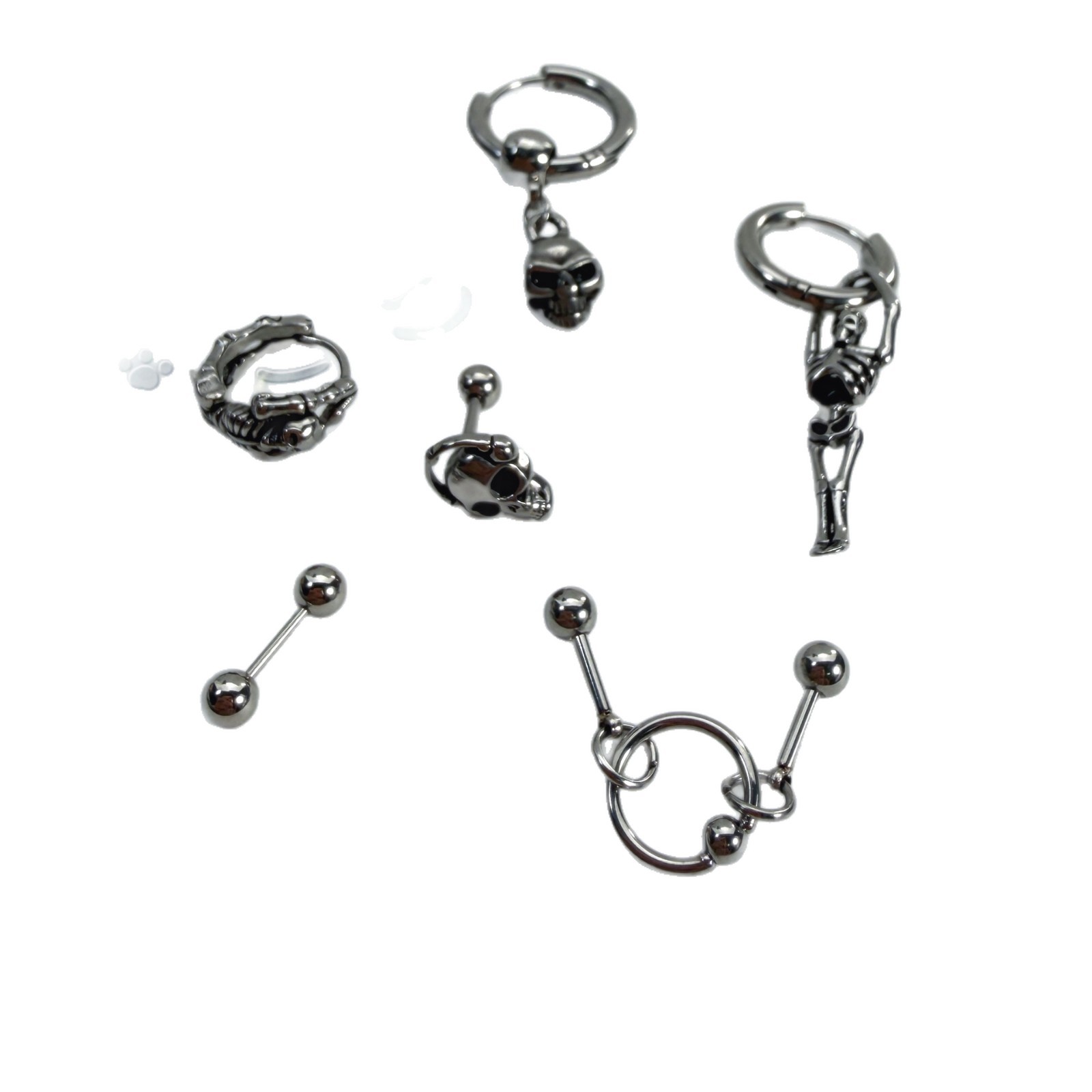 Satan's Children Contract-Style Yandere Ear Studs - Cartilage Tragus Lobe Double Piercing Jewelry - Image 5