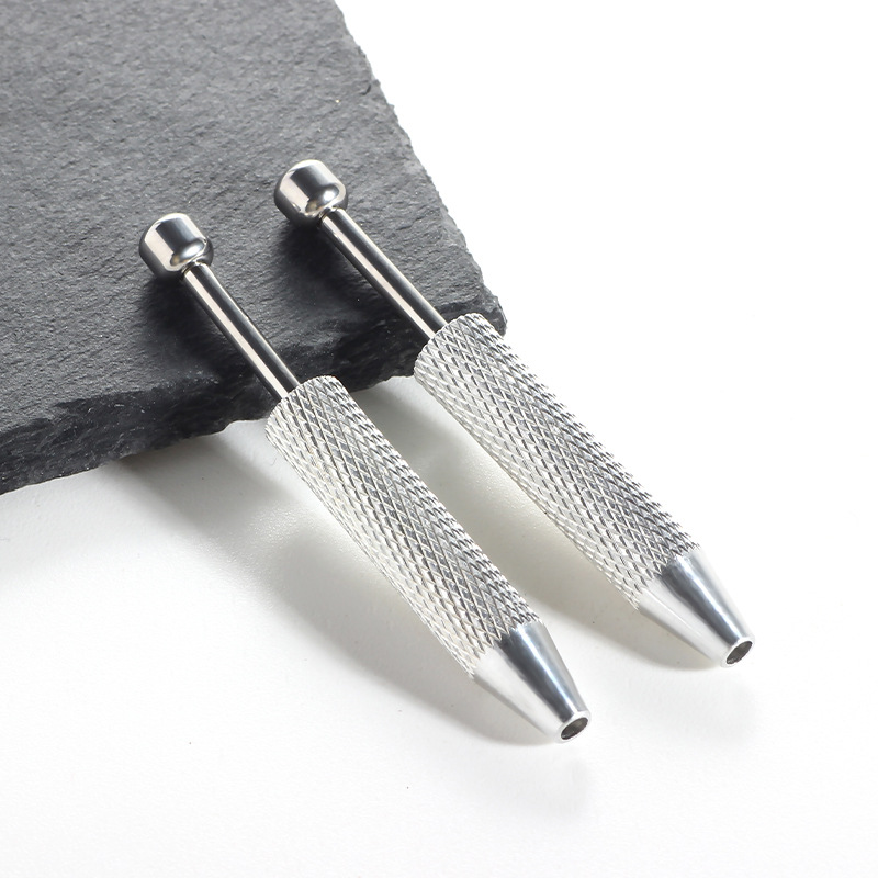 Stainless Steel Piercing Guide Rod Guide Needle Titanium Steel Auxiliary Piercing Gripper Internal and External Tooth Ear Stud Tongue Stud Insertion Rod - Image 3