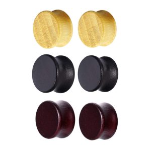 Leaf Design Stainless Steel Ear Gauges Set of 6 Pcs - Natural Flow Style Ear Piercing Jewelry