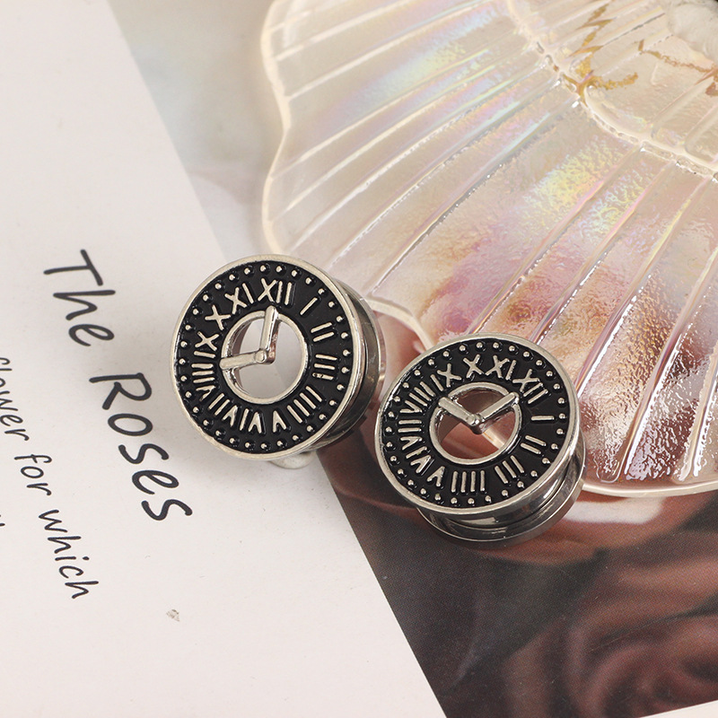 Retro I-Shaped Ear Expander Tunnels 16mm Stainless Steel Ear Piercing Jewelry - Image 2