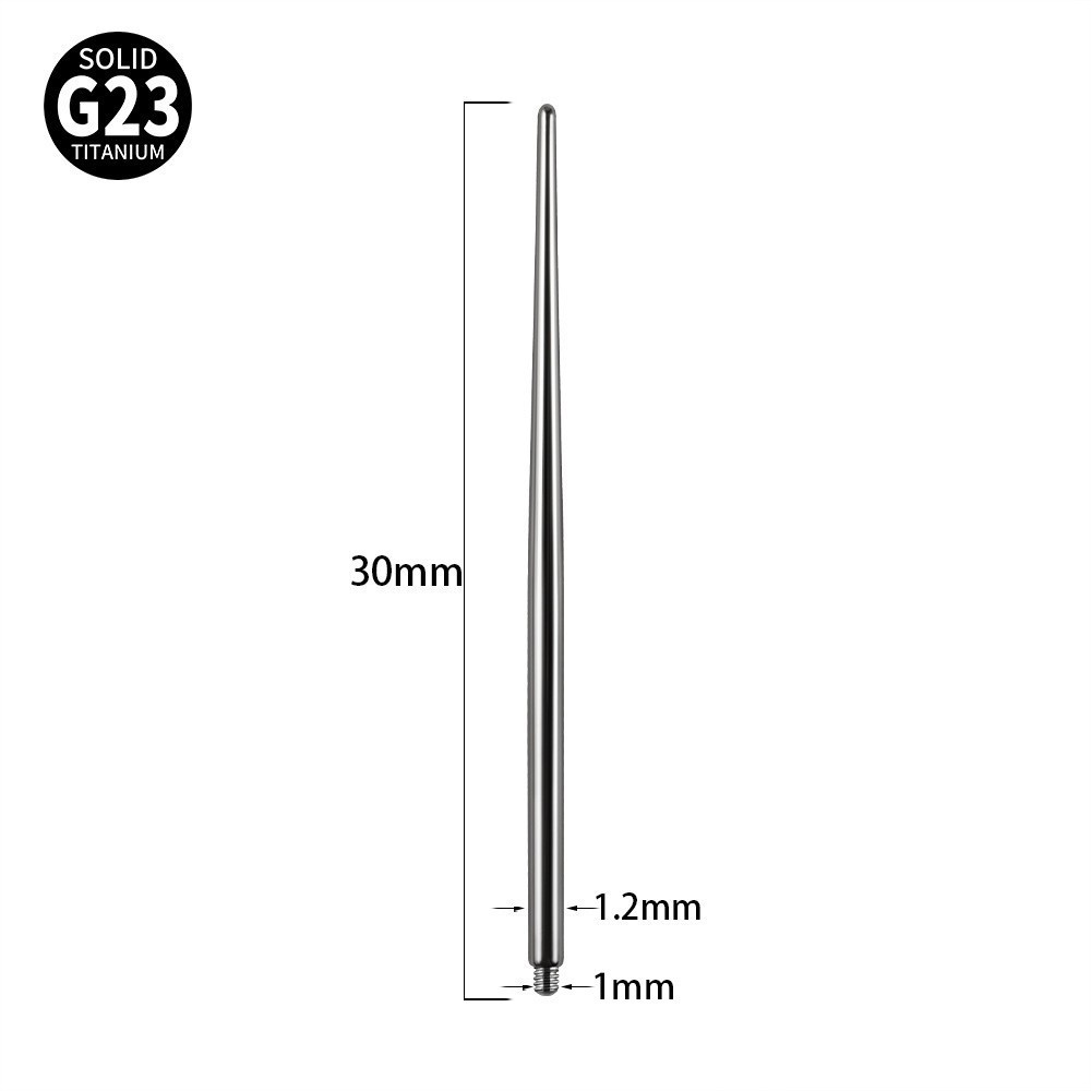 G23 Titanium Guide Pin F136 External Thread Needle for Ear Piercing Traction Tool 30mm - Image 4