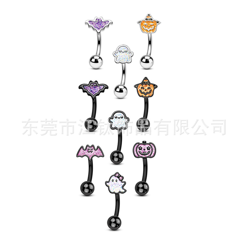G23 Titanium Alloy Lip Labret Stud Batman Halloween Piercing Jewelry - Image 5