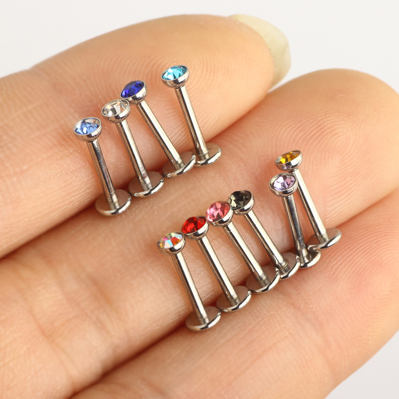 Stainless Steel Inner Teeth 3mm Lip Nail Labret Stud Screw Ear Bone Jewelry Accessories Diy New Earrings - Image 3