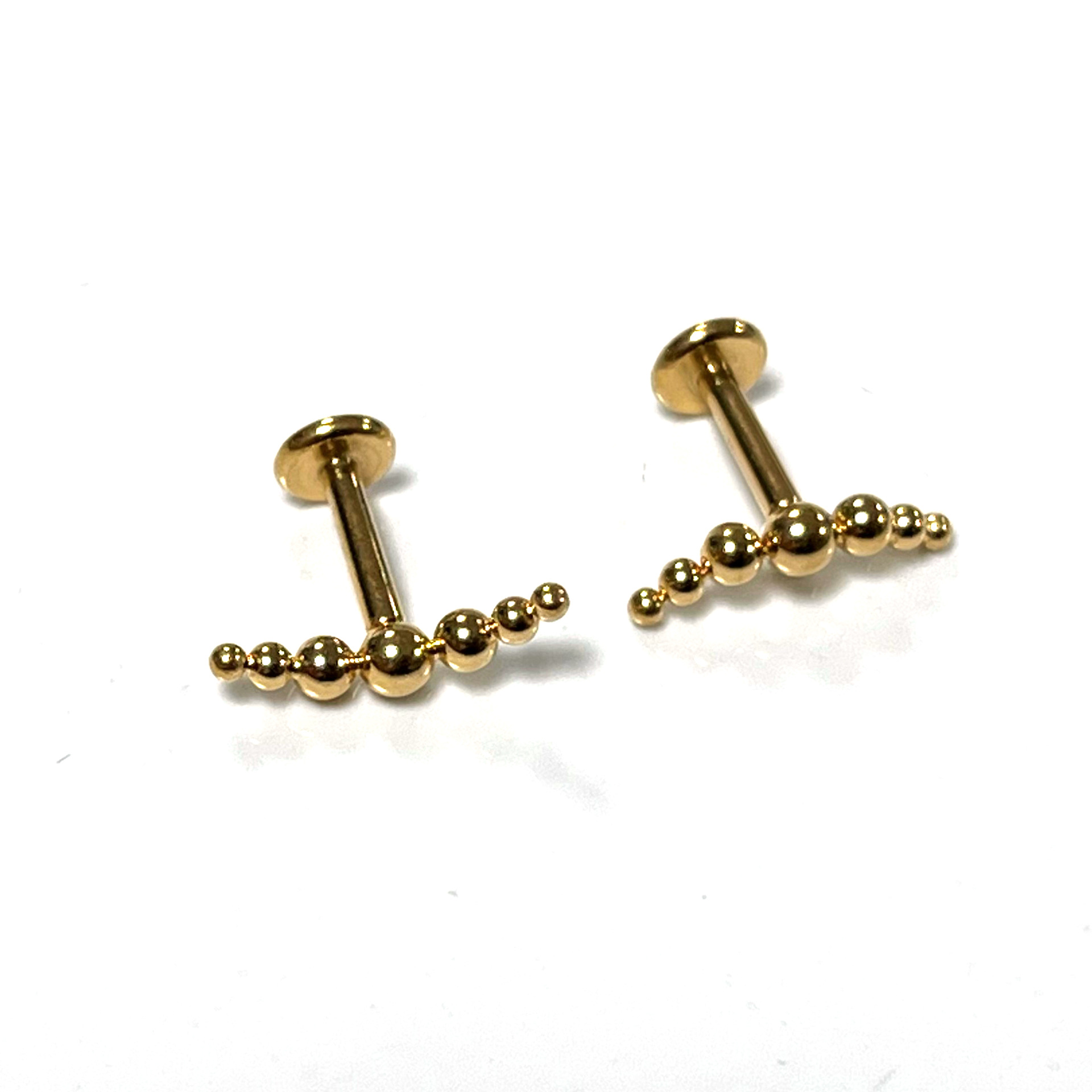 G23 Titanium Round Bead Earring Ball Welding Titanium Alloy Lip Nail Simple Body Piercing Jewelry Eardrum Nail - Image 2