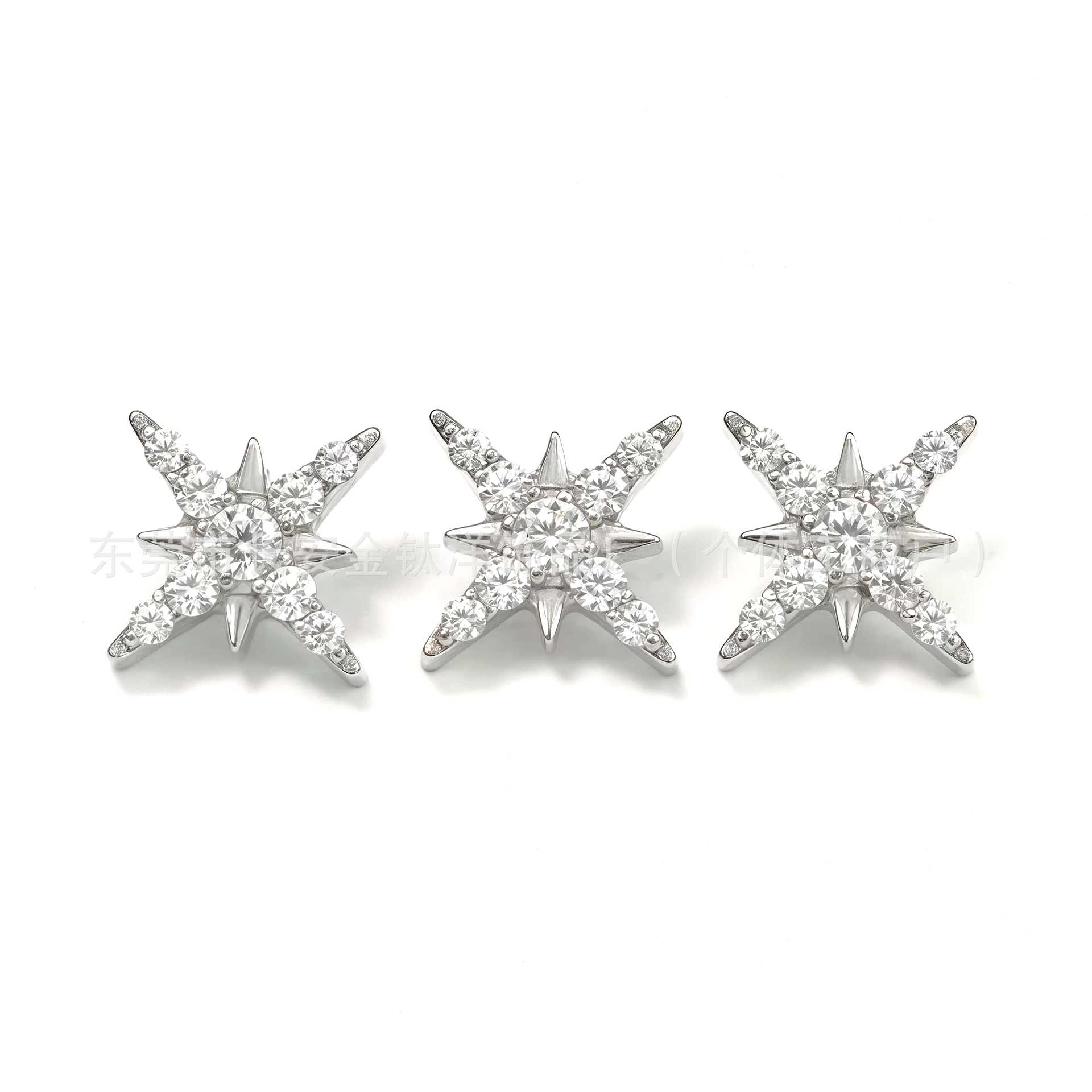 F136 Titanium Star Full Diamond Polaris Ear Tongue Lip Nail G23 Titanium Alloy Piercing Jewelry - Image 3