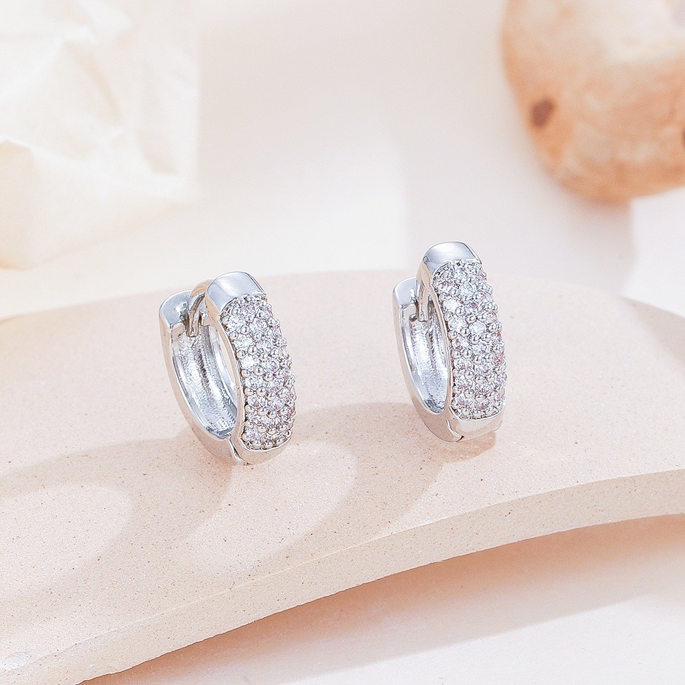 Hollow Heart CZ Stud Earrings for Women - Trendy Gold Plated Copper Ear Jewelry - Image 5