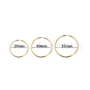 G23 Titanium Large Hoop Earrings Plain Hoop Ear Jewelry Cross-Border ASTM F136 Titanium Alloy Body Piercing Ear Studs Ear Hoops