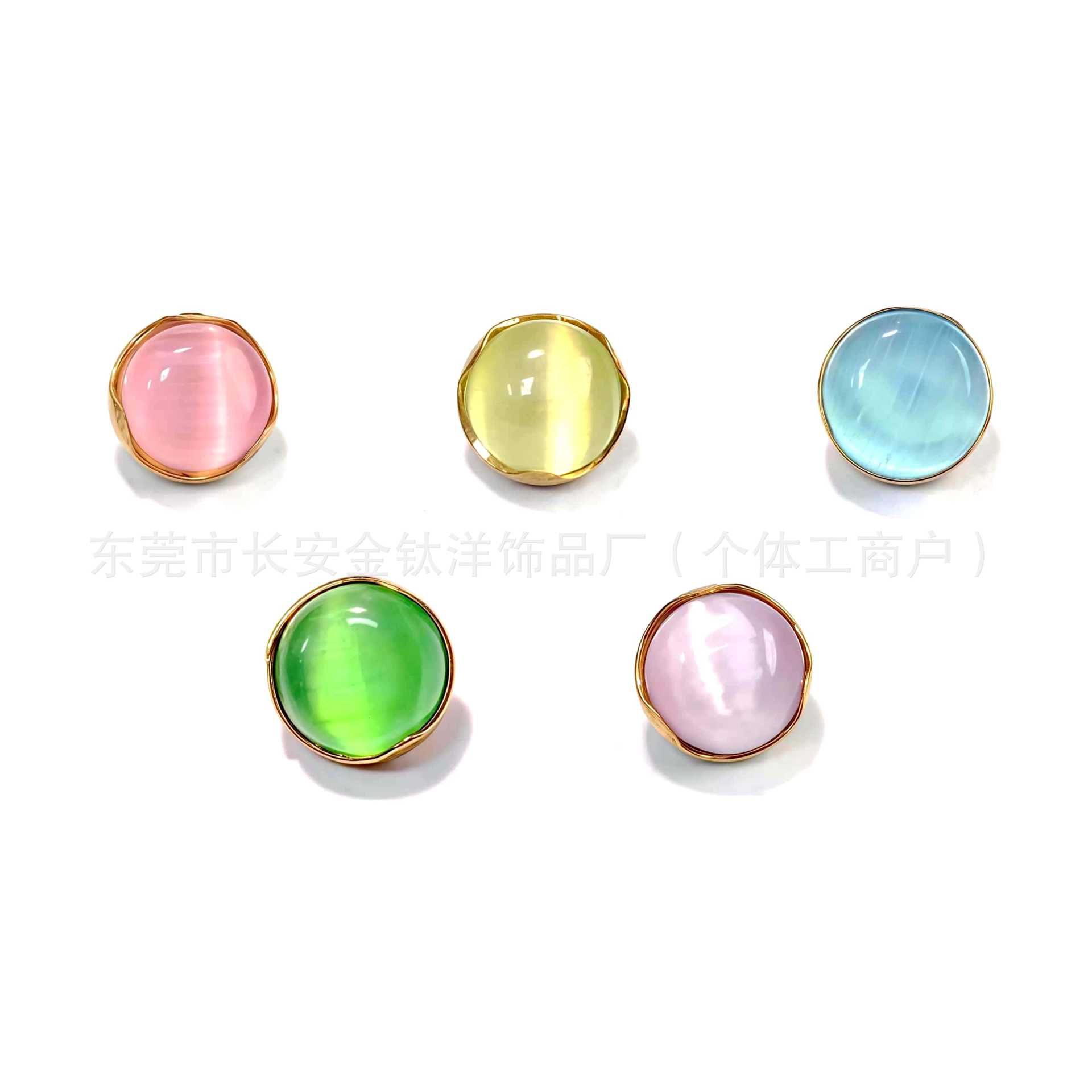 F136 Titanium 18K Gold-Plated Wavy Cat's Eye Flat Earring Ear Bone Nails G23 Titanium Alloy Piercing Jewelry - Image 4