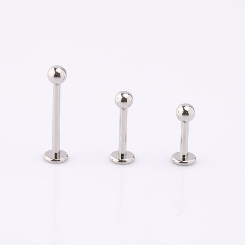 G23 Titanium Internally Threaded Lip Stud Labret Flat Base Piercing Jewelry 1.2mm x 16mm - Image 5