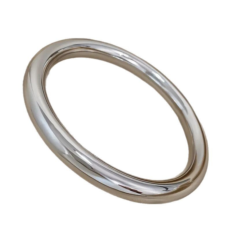 Minimalist Plain Ring Hollow Bracelet 316L Surgical Steel Gold PVD Coated Non-Fading Glossy Bangle Jewelry - Image 5