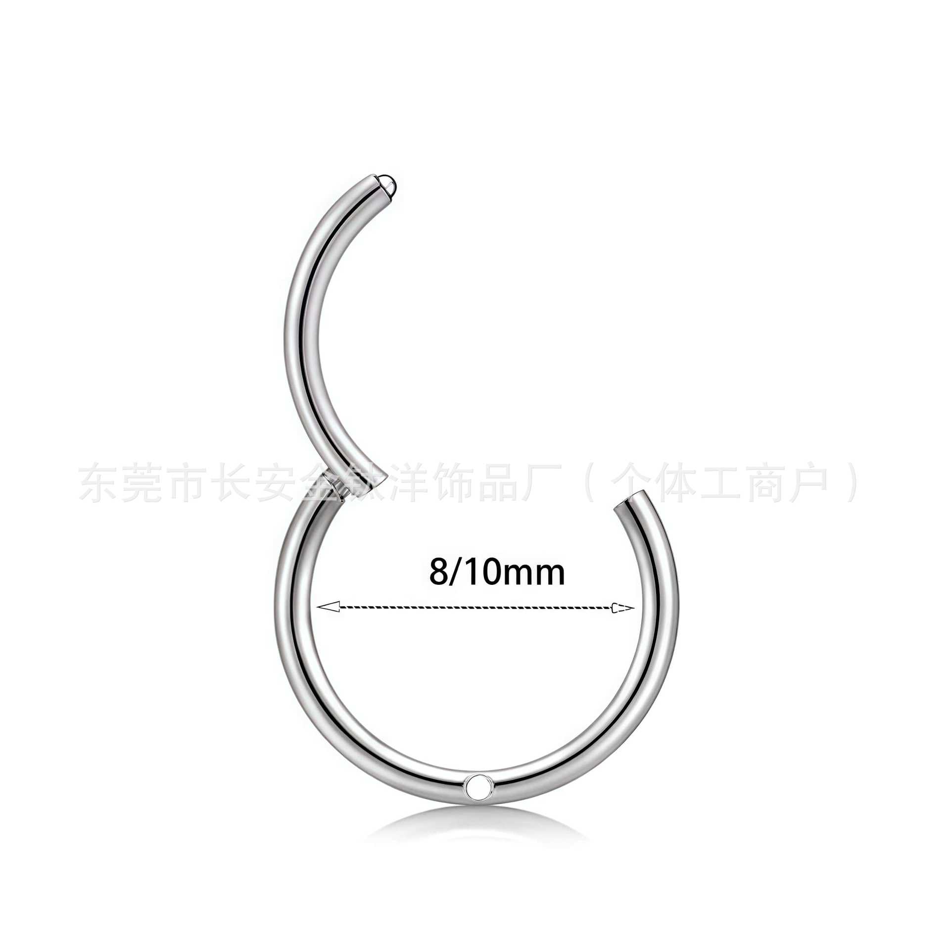 G23 Titanium Side Top Closed Ring Earrings Seamless Ring Lip Ring Nose Ring Earrings Piercing Jewelry - Image 3