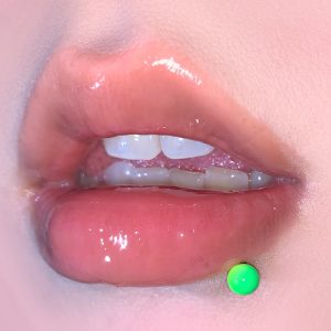 Gradient Acrylic Labret Stud Lip Piercing Jewelry - 4 Color Fantasy Fresh Ear Bone Nails - 16mm x 1.2mm Externally Threaded 316L Surgical Steel