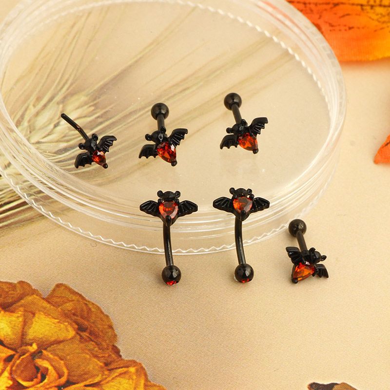 Geometric Bat Nose Ring Inverted Belly Button Ring Stainless Steel Earrings Body Piercing Jewelry - Image 4