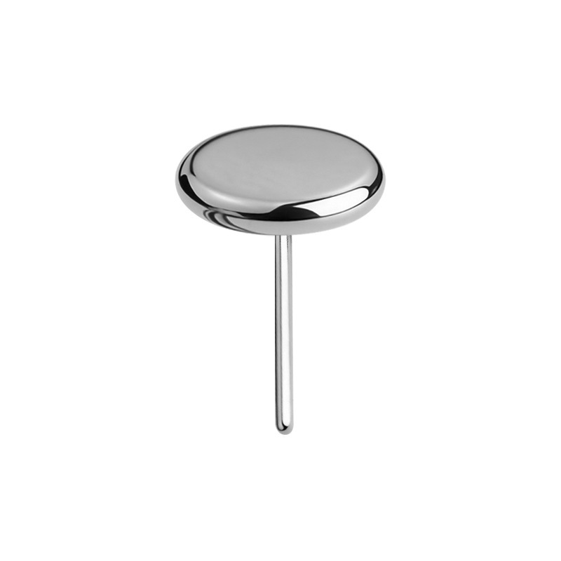 F136 Titanium Alloy Stud Earrings Pin-Type Round Flat Basic Lip Studs G23 Titanium Piercing Jewelry Ear Bone Studs - Image 5