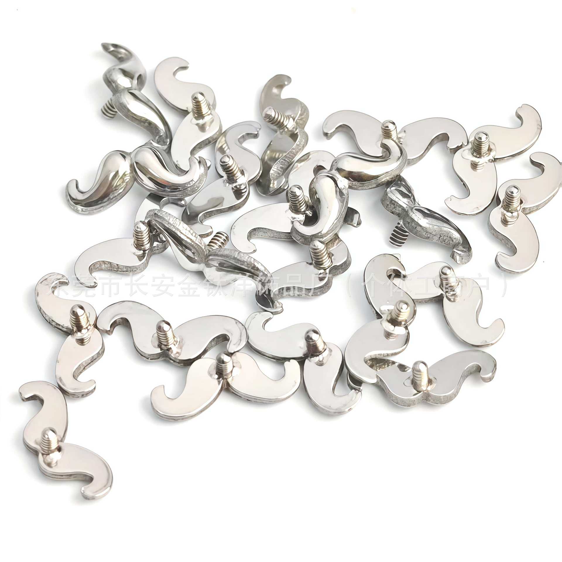 F136 Titanium Polished Beard Rod Nose Stud Ear Nail - G23 Titanium Alloy Body Piercing Jewelry Ear Bone Nail - Image 4