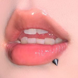 Basic Pointed Cone Lip Labret Stud 316L Surgical Steel Externally Threaded Flat Back Lip Piercing Jewelry for Men Women