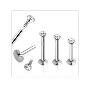 1.2mm*6mm*8/10mm Stainless Steel Internally Threaded Lip Nail, Lip Stud, Ear Stud, Breast Nail, Nose Stud - Vintage Style