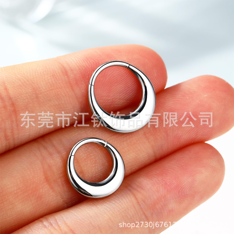 G23 Titanium F136 Seamless Crescent Ring Septum Nose Ring Earring - 1.2mm x 10mm Gold - Image 2