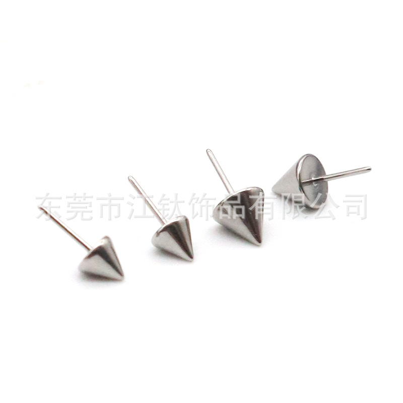 F136 Titanium Pin Sharp Cone Lip Stud Ear Stud G23 Titanium Alloy Body Piercing Jewelry Devil Ear Bone Nail Accessories - Image 4