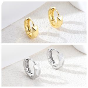 European American Rhombus Earrings High-End Girls Light Luxury Small Fragrance Earrings Elegant Glossy Earrings