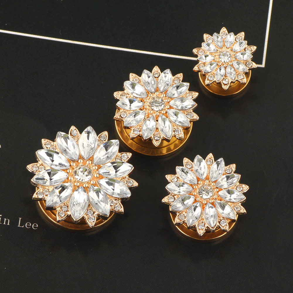 Double Horn Ear Expander 16mm Rose Gold 18K Plated Stainless Steel Cartilage Earring for Unisex - Image 3