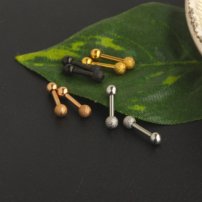 Korean Style 16G Stainless Steel Star Frosted Ear Stud Earring Fashion Jewelry for Cartilage Piercing - Image 5