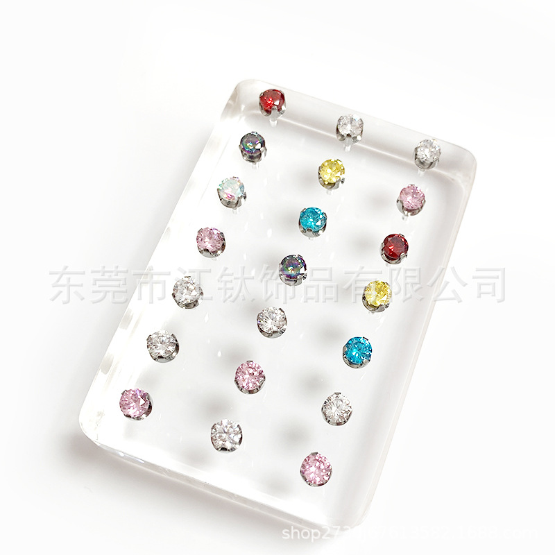 G23 Titanium 6mm Labret Stud with 5A CZ Gem for Ear Cartilage Helix Tragus Lip Piercing Jewelry - Image 4