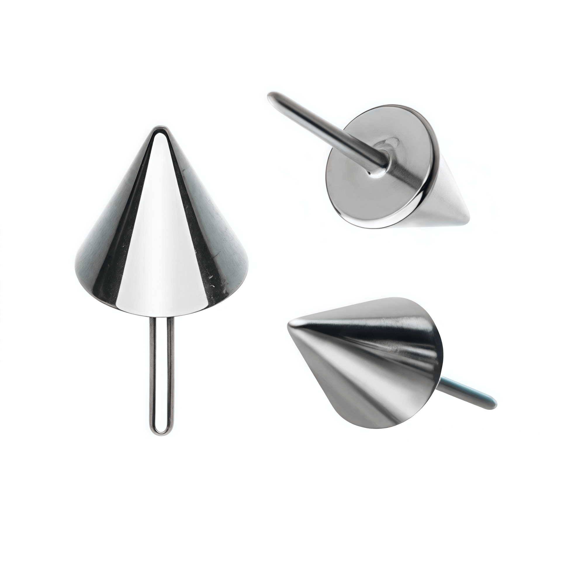 F136 Titanium Pointed Cone Devil Nail Lip Ring - G23 Titanium Alloy Lip Piercing Jewelry 4mm - Image 5