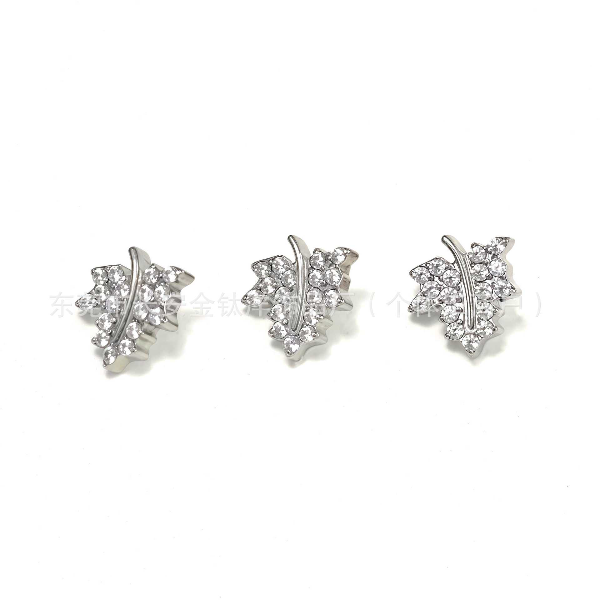 F136 Titanium Leaf Inlaid 5A Zircon Earrings Lip Nails Nose Nails Ear Bone Nails G23 Titanium Alloy Body Piercing Jewelry - Image 5