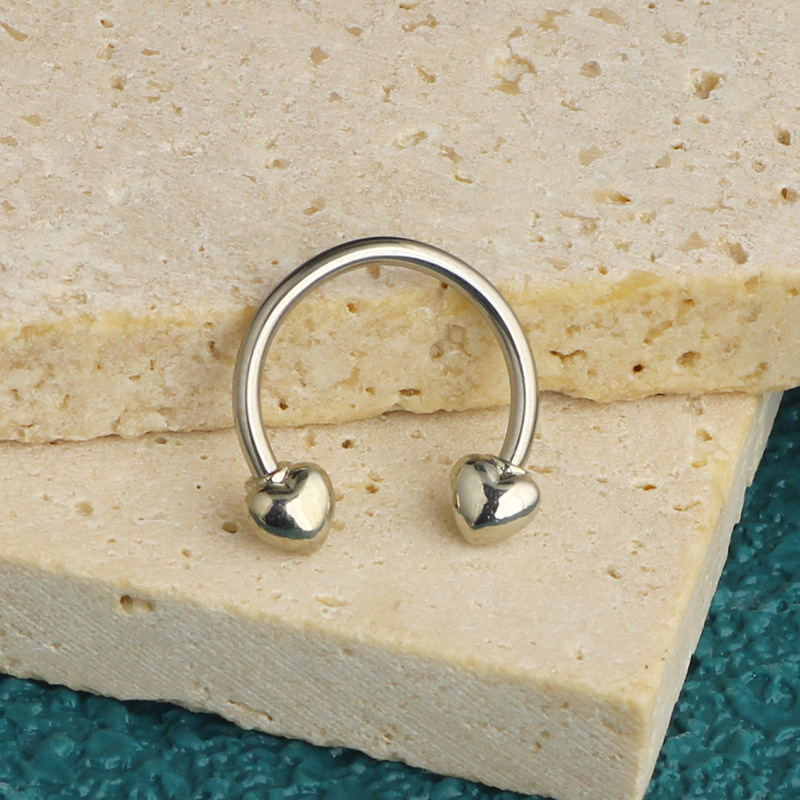 Stainless Steel Oil Dripping Butterfly Nose Ring Sequin Nose Stud Ear Bone Ring Piercing Horseshoe 16G - Image 5