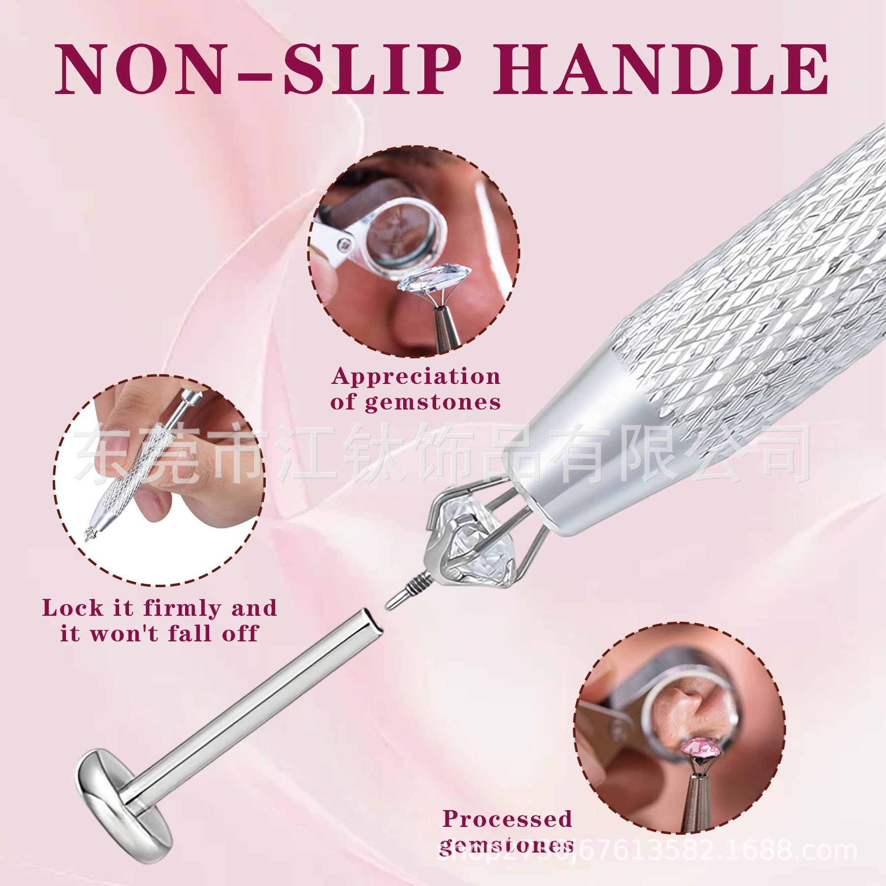 Stainless Steel Four-Claw Gem Gripper for Diamond Zircon Setting Jewelry Tools - Image 4