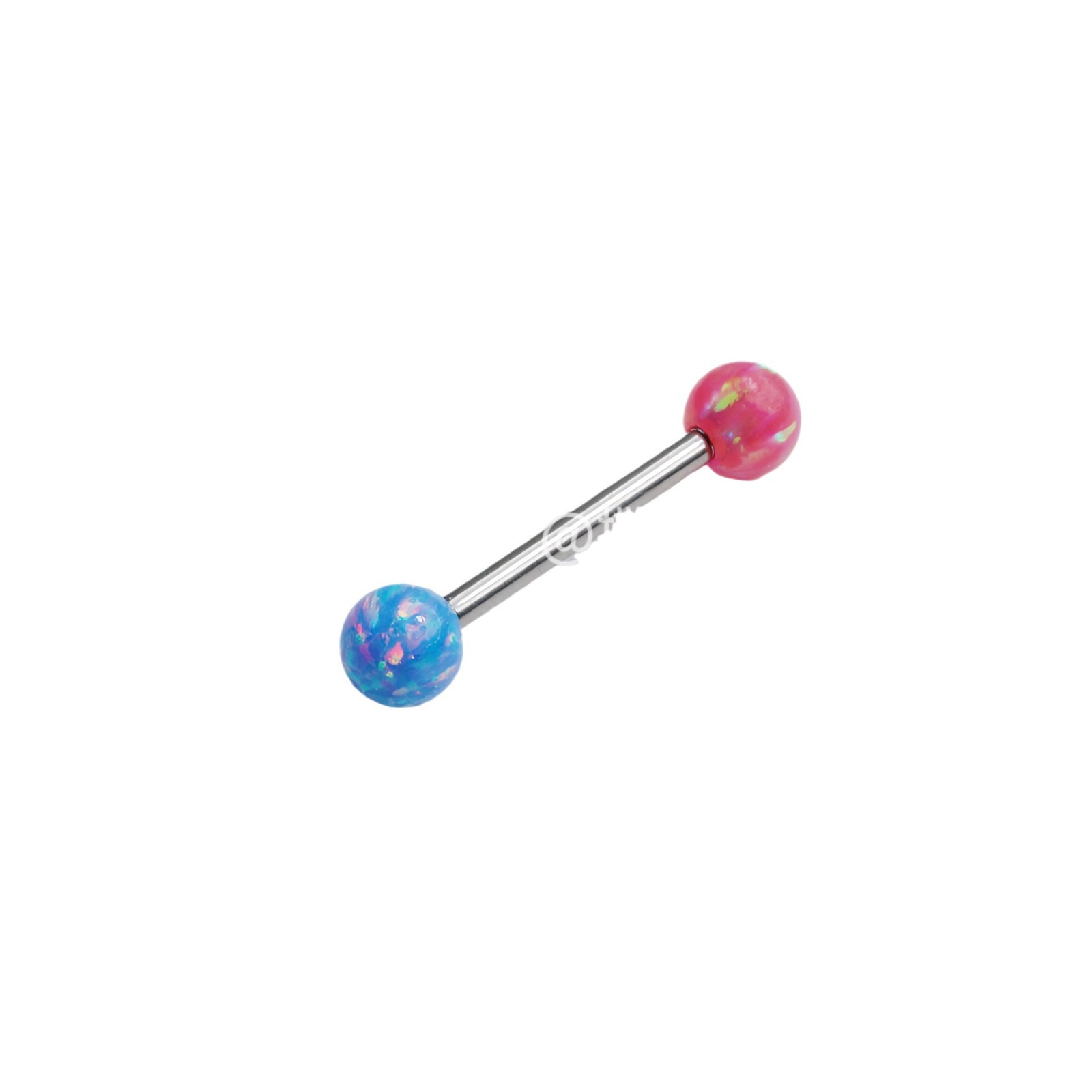 F136 Implantable Titanium Alloy Opal Tongue Barbell internally Threaded Drinkable Anodized Piercing Jewelry - Image 5